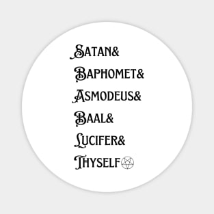 Hail List Satan Magnet